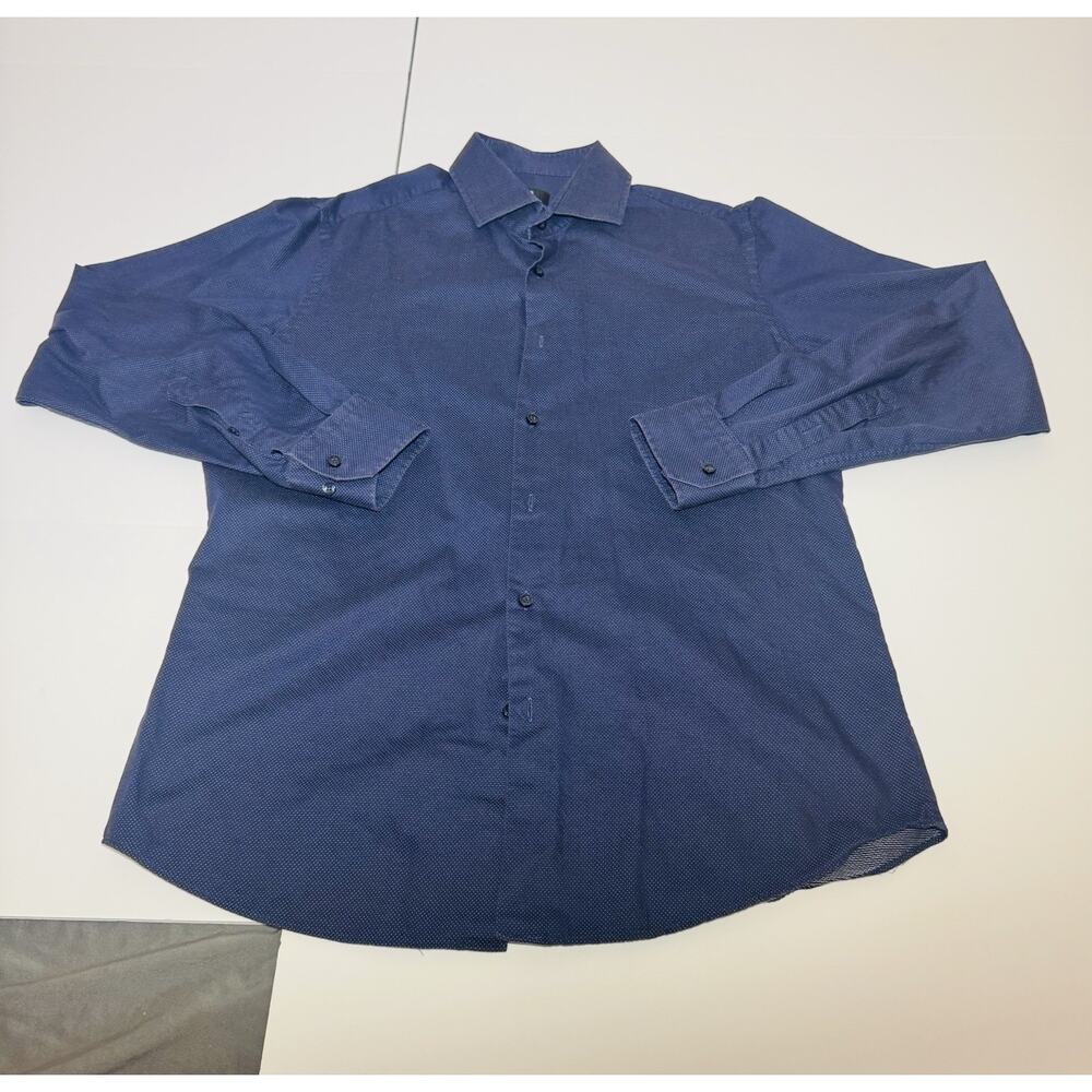 BOSS Hugo Regular Fit Blue Circle-Print‎ Dress Shirt